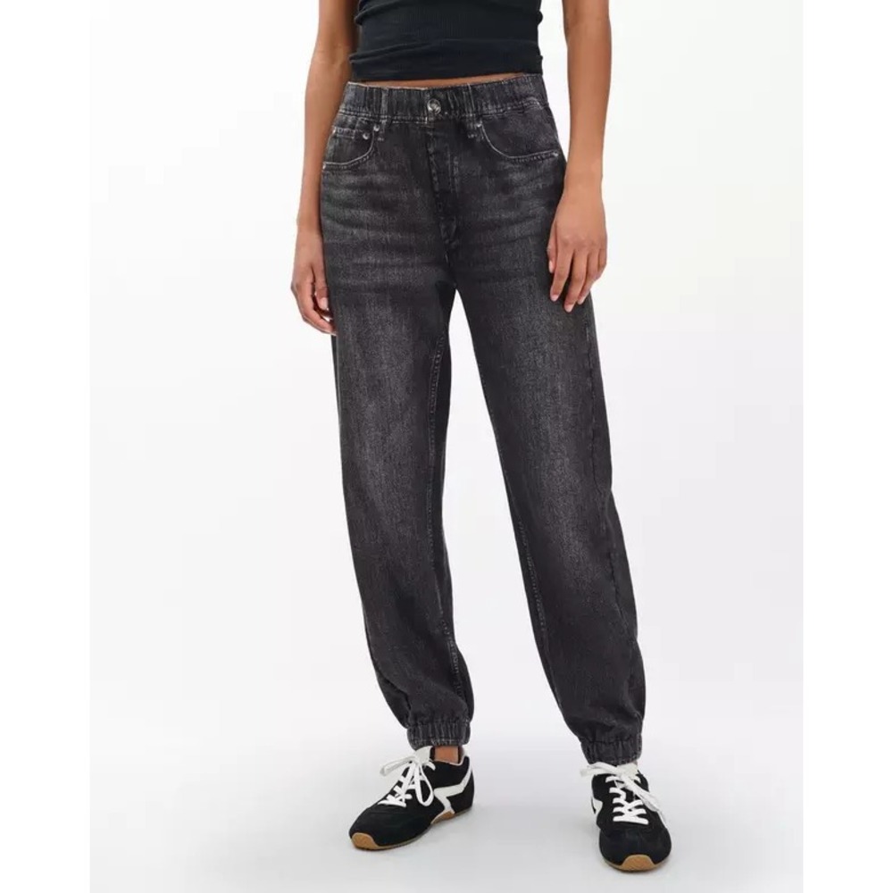 Rag & Bone Women's Size Medium Black Miramar Terry Sweatpant Jogger Pants Jeans - Picture 11 of 11